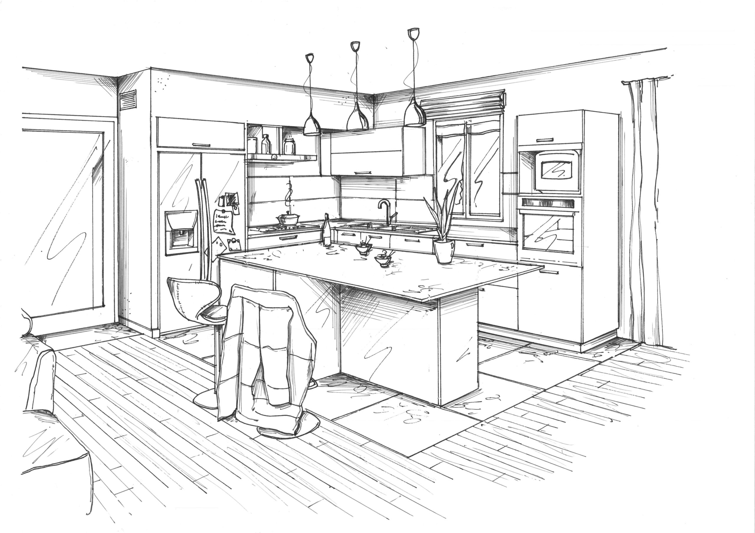 CROQUIS CUISINE CLAUDIE